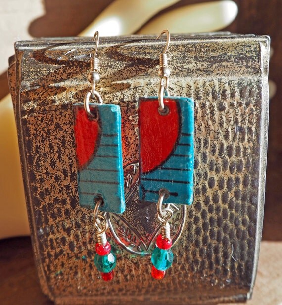 EarringsMixed Media by artoutofhand on Etsy