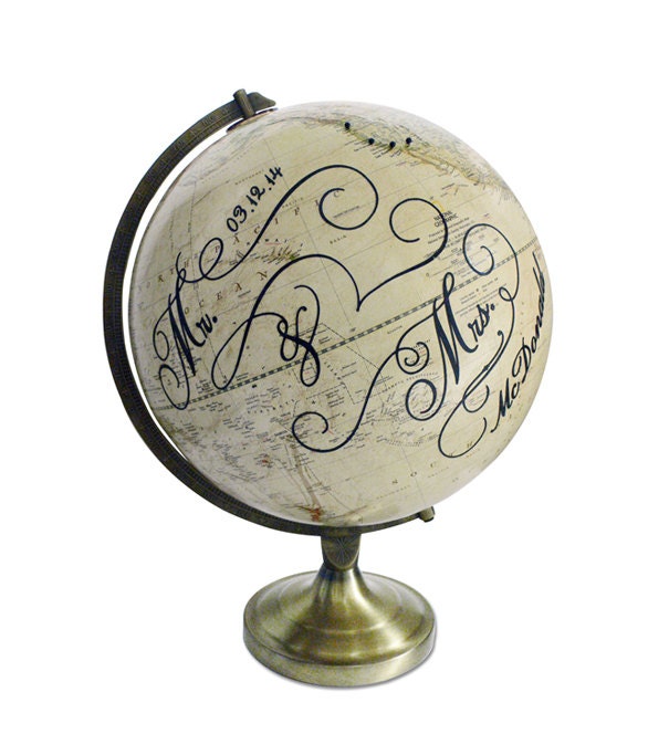 globe with push pins