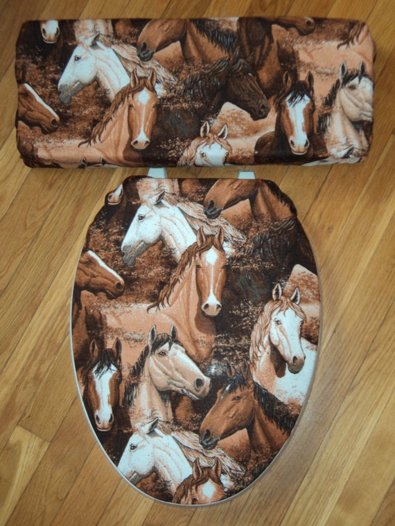 Horse Toilet Seat & Tank Lid Cover Set