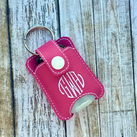 Personalized Monogram keychain fits new BBW hand sanitizer