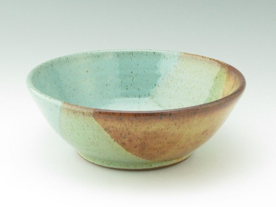 Ceramic Shallow Pasta Bowl Beach Chic Pottery 81/2 inch