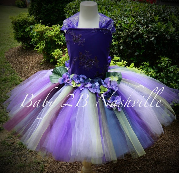 Purple Dress WoodlandFairy Dress Wedding Dress Flower Girl