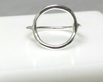 Circle Ring, Eternity Ring, Size 5, Shapes Ring, Pinky Circle Ring, Fine Silver Ring, Infinite RIng Eternal Handmade Maggie McMane Designs