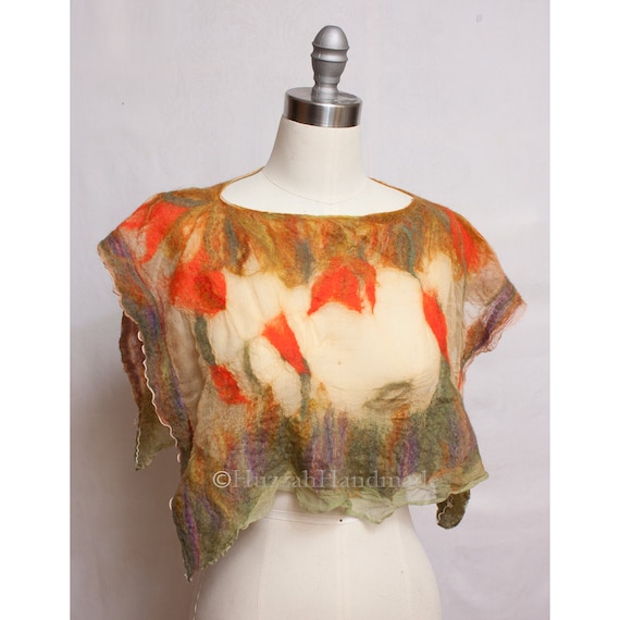 Nuno Fetled Capelet Coverup Art to Wear