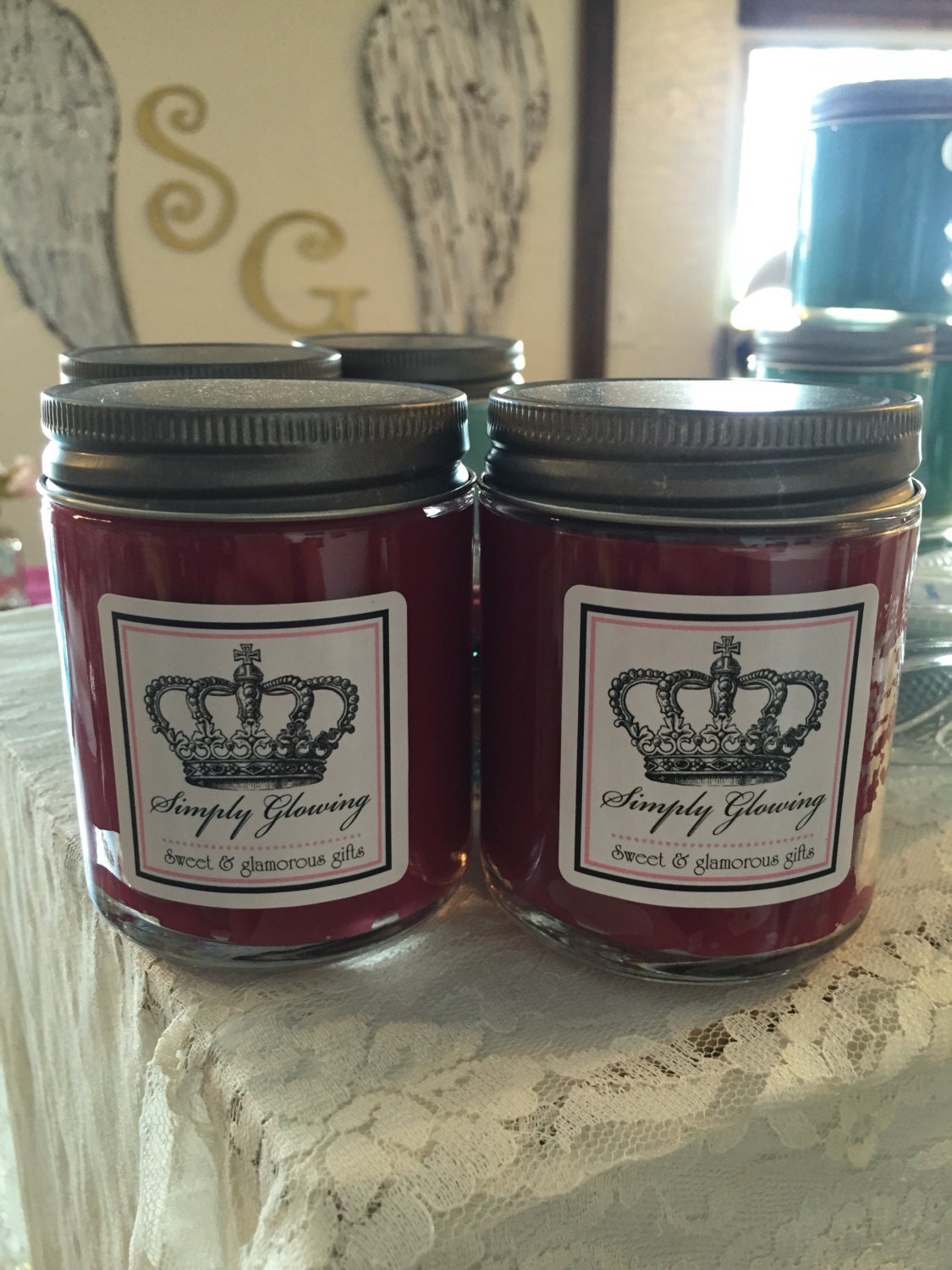 WHOLESALE Black cherry scented candles handmade in Wisconsin