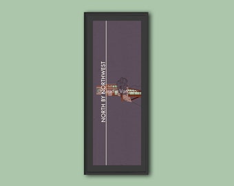 North by Northwest framed limited edition 12x4 inches print