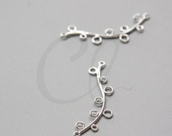 One Piece Sterling Silver Connector - Branch 33x7mm (4167)