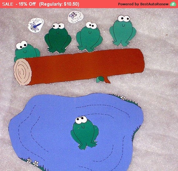 5 little speckled frogs felt shapes set by itsthesmallthings