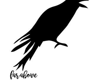 Crow Raven SVG digital cut file for Silhouette or Cricut - great for Halloween or Pumpkins!