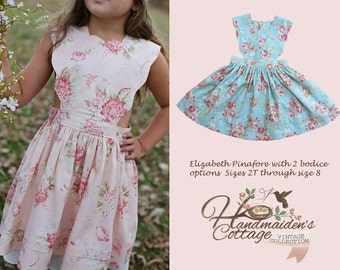 Elizabeth Pinafore PDF Pattern Sizes 2T through size 8