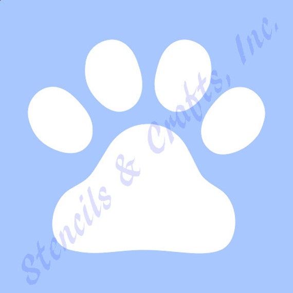 3 1/2 PAW PRINT STENCIL paws stencils template templates