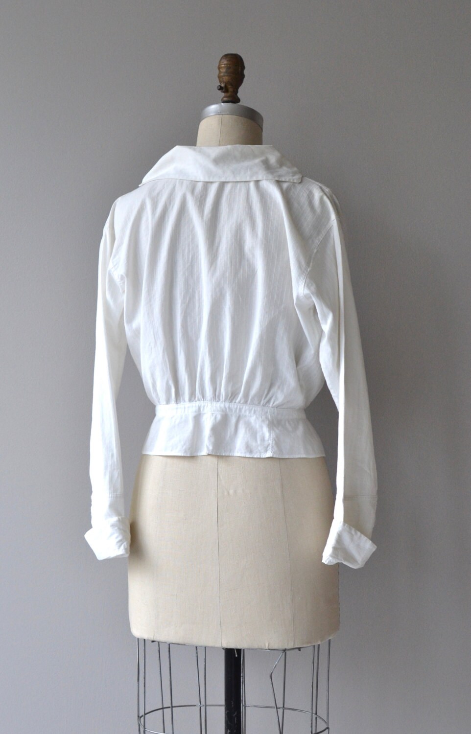 Telfinny House blouse vintage 1910s blouse white cotton