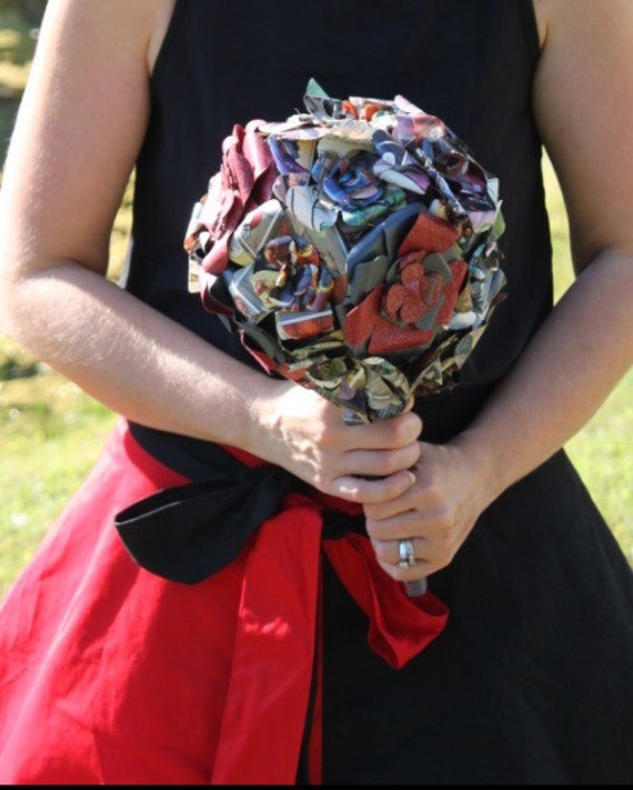  Harley Quinn Wonder Woman Comic Book Bouquet Geek Nerd Wedding