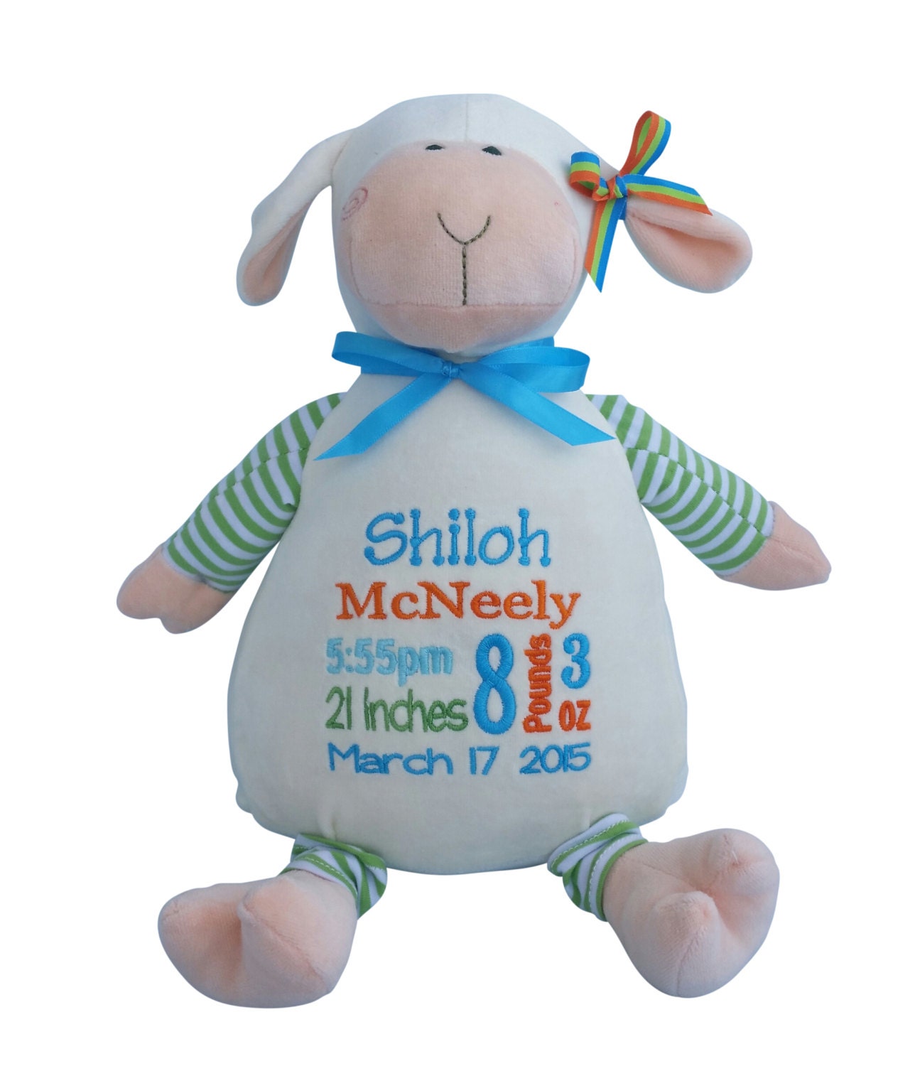 personalized lamb stuffed animal