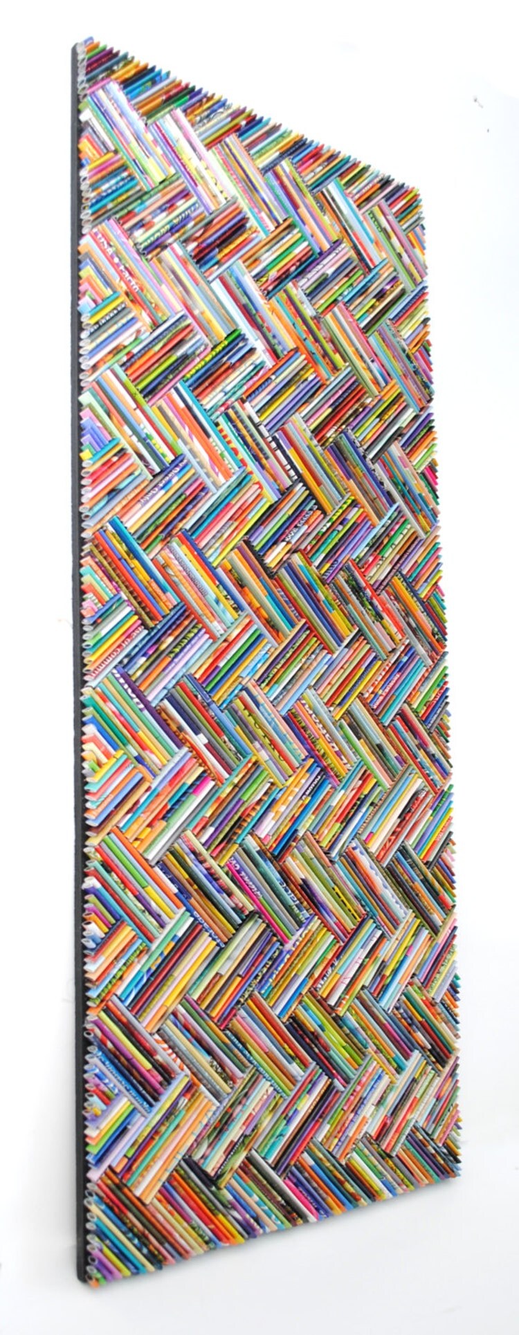 colorful herringbone wall art made from by colorstorydesigns
