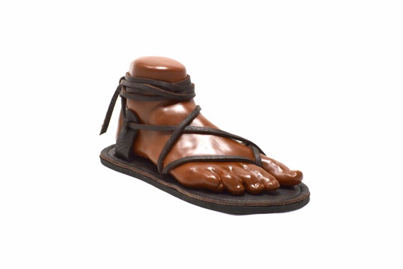 Unisex Maori Sandal / Chocolate Brown Handmade Leather