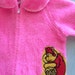 Newborn vintage Winnie the Pooh hot pink sleeper footie pajamas