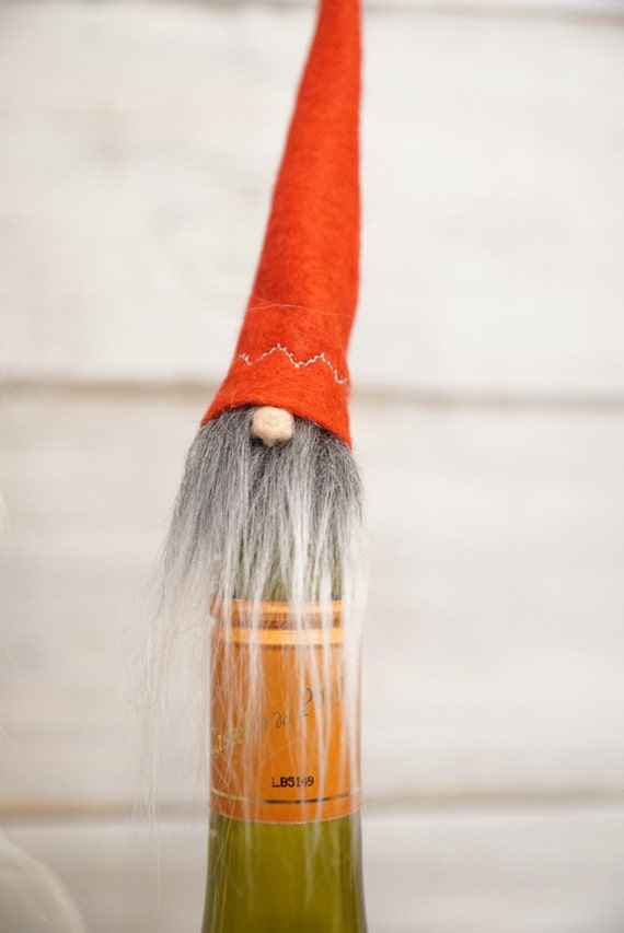 Wine stopper gnome wine stopper wine corks by thelittlegreenbean