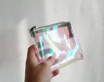 Transparent Holographic Plastic PU coin purse (Ready to ship)
