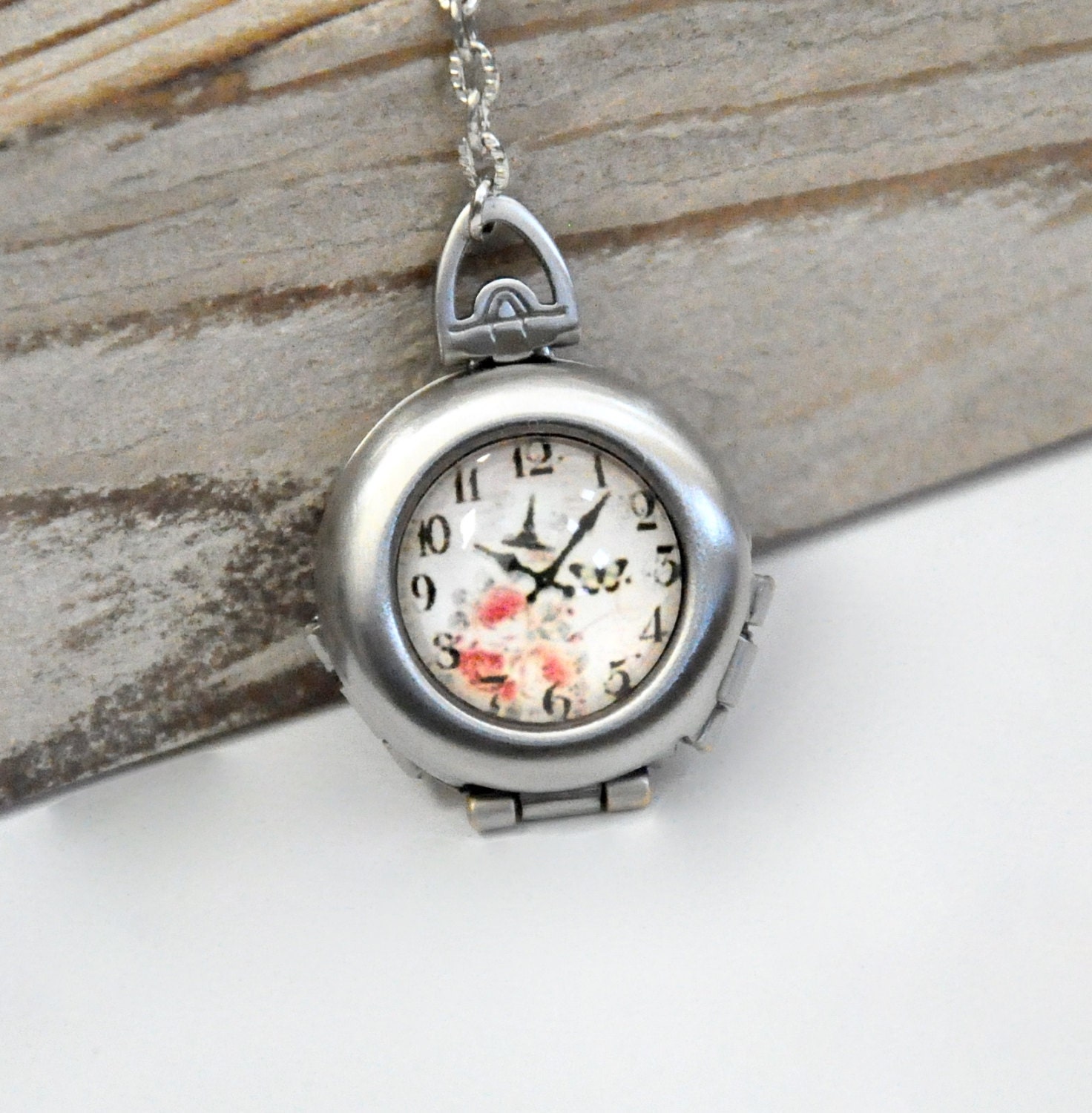 4 Photo Clock Locket Necklace Multi Picture by SimpleSoulStudios