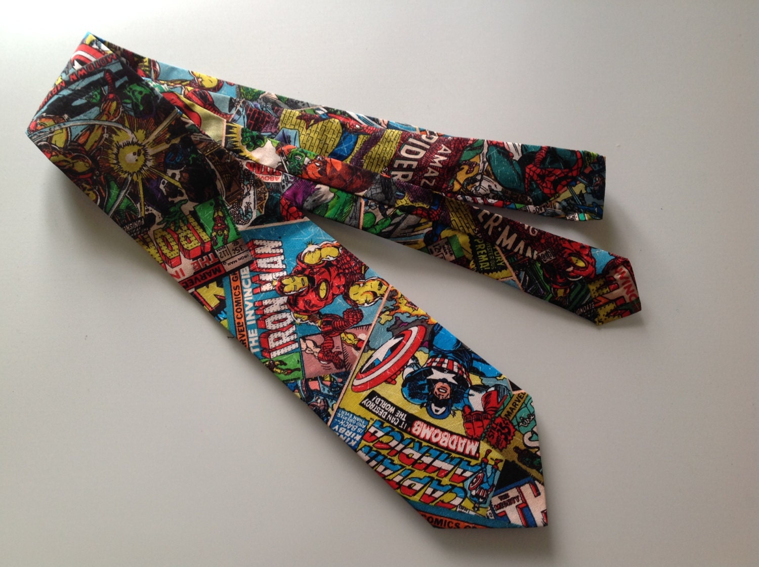 Superhero inspired Ties Men's Necktie avengers marvel