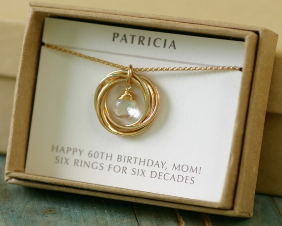 60th birthday gift for her gift for mother jewelry April