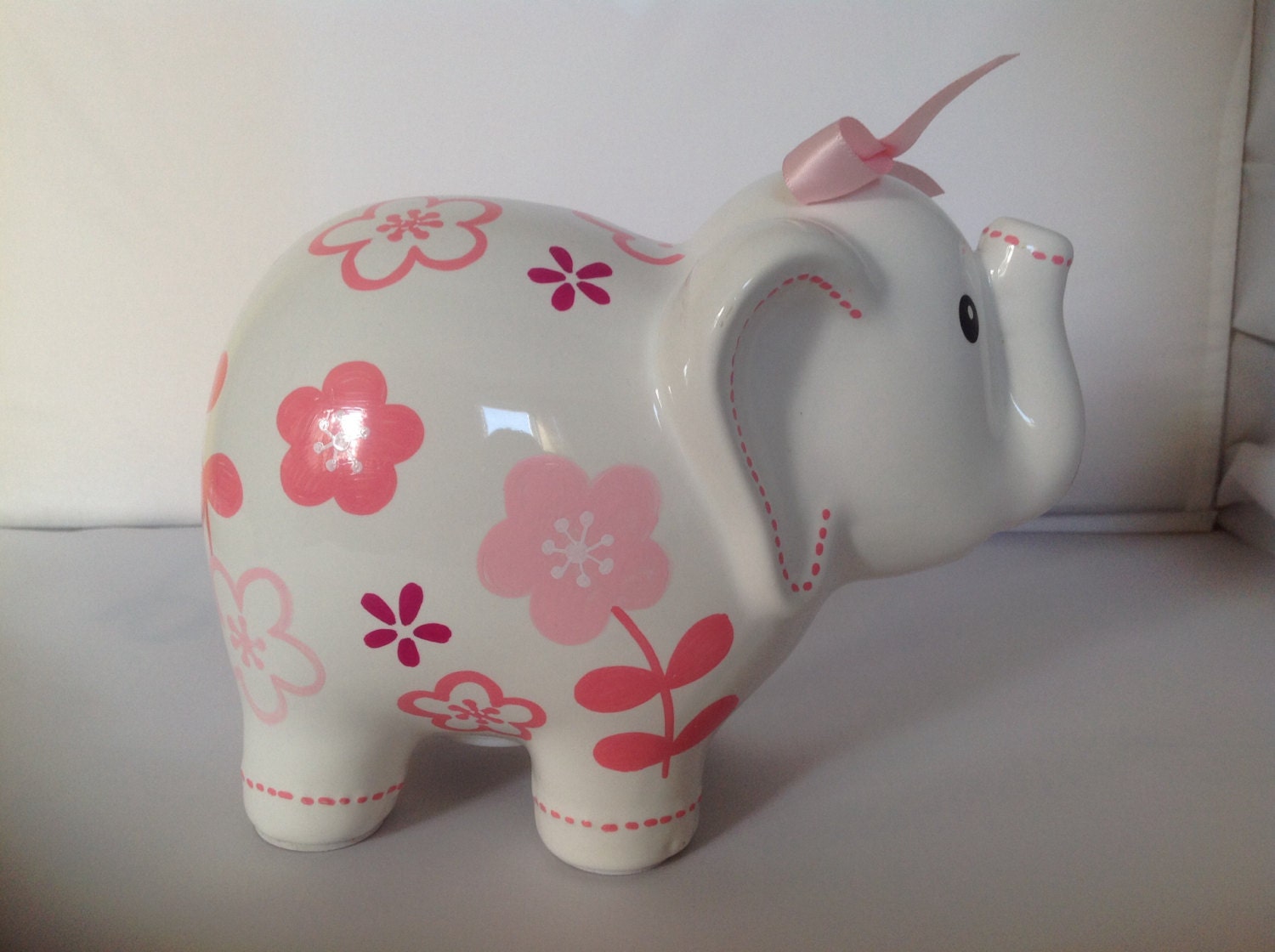 Personalized Large Elephant Piggy Bank by KUTEKUSTOMKREATIONS