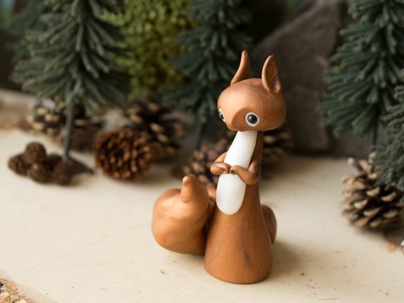 red squirrel figurine