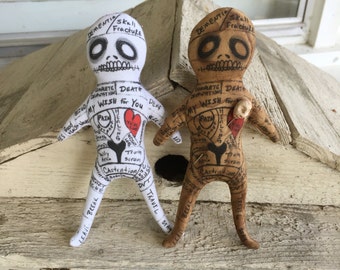 Original Art Handmade Personalized Voodoo Doll Poppet Fetish Tarot Spirit Figure Free Shipping