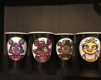 12 FNAF Five Nights at Freddy's Birthday Party Cups - 9 Ounces