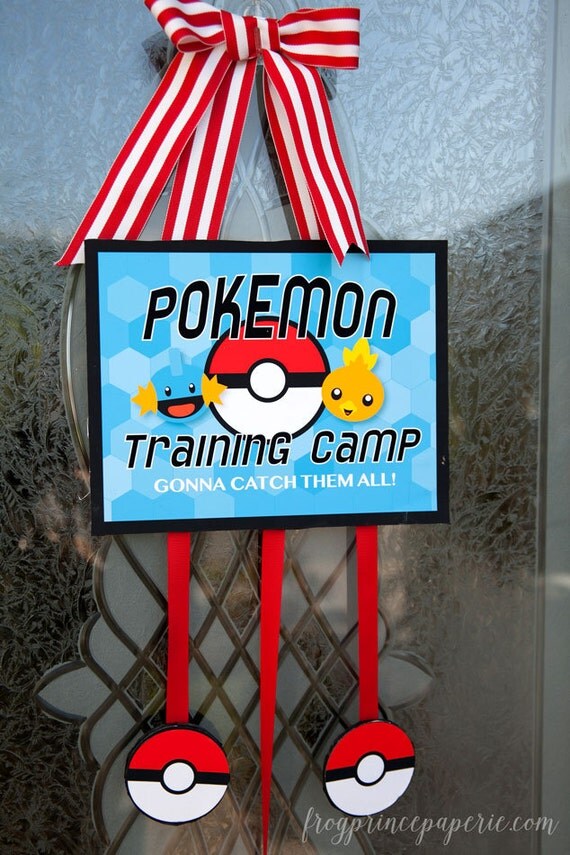 Pokemon Inspired Printable Training Sign- INSTANT DOWNLOAD Il_570xn