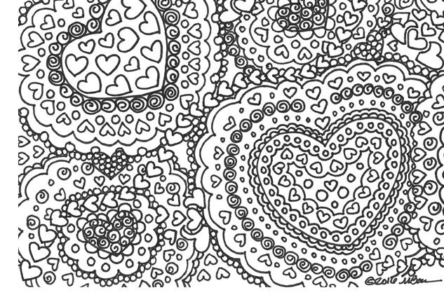 valentines abstract coloring pages - photo #20