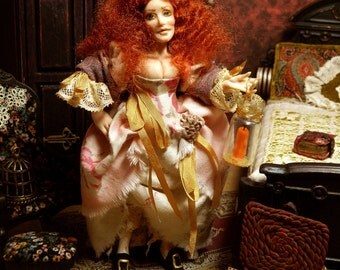 Witch, Sea Witch, Pirate, Miniature Doll, Doll House, Angelica Devilsfuge The Sea Witch of Penzance
