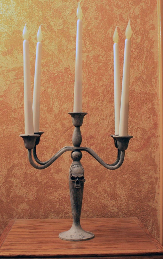 Halloweenified Fancy Candleabra