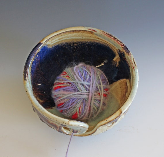 Knitting Bowl Yarn Bowl handmade stoneware potteryhandmade