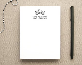 Personalized Bicycle Notepad / Small Notepad with Bicycle / Personal Notepad / Custom Notepad