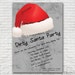 Grungy Dirty Santa Holiday Party Printable or by freshlycutcards