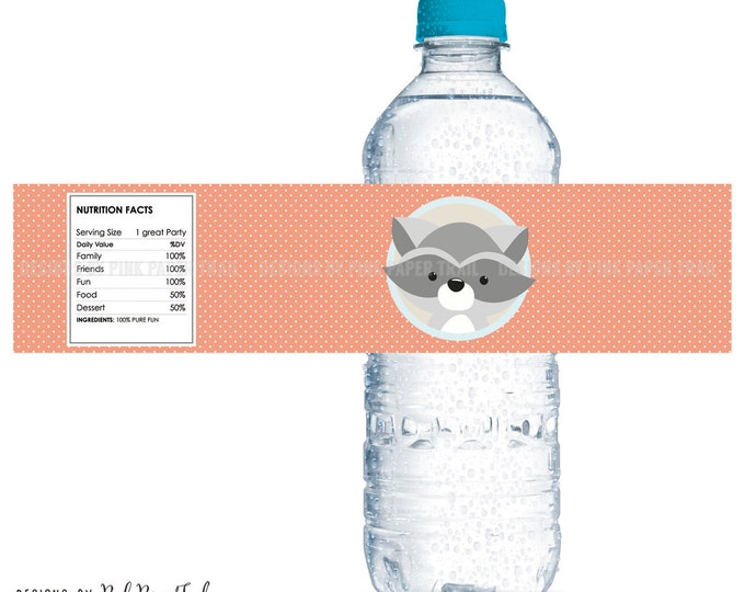 Woodland Party Bottle Labels or Wrap - Instant Download - Print Your Own