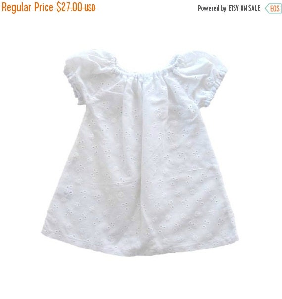 ON SALE Baby White Dress Peasant Dress by BUGnBEE on Etsy