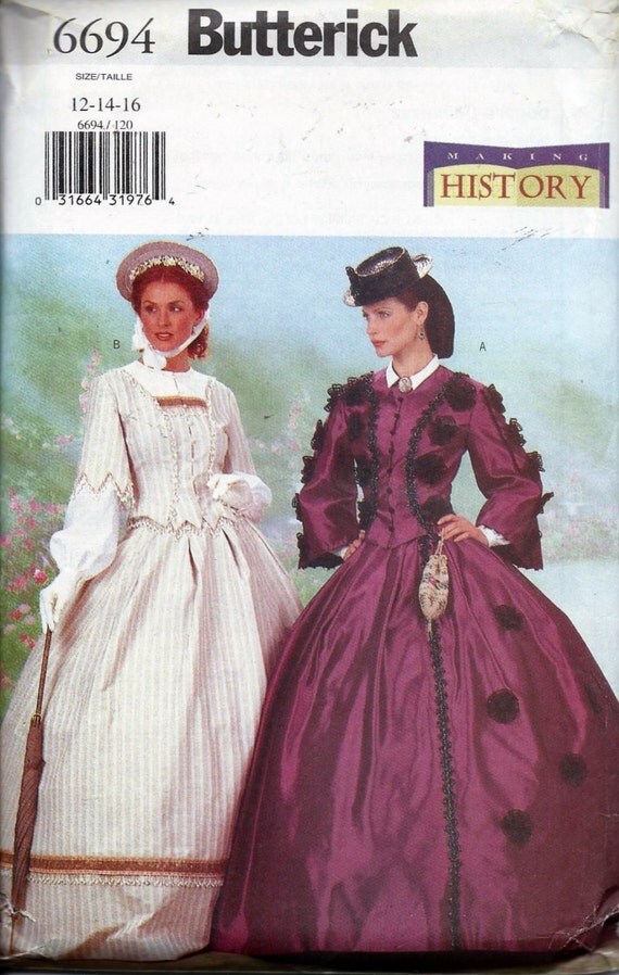 Butterick 6694 Civil War Dickens Steampunk Dress Costume