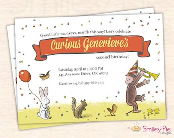 Curious George Invitation – Vintage