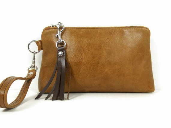 Leather Wristlet Wallet Small Leather Purse Leather by ThePurseCo