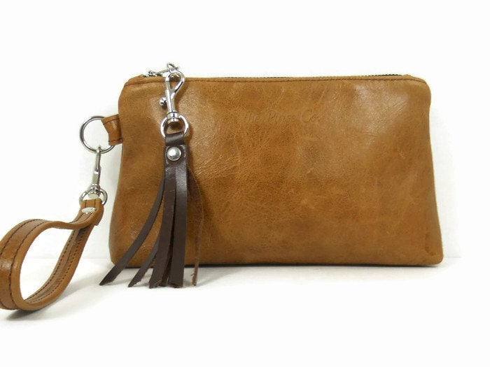 Leather Wristlet Wallet Leather Clutch Purse Women&#39;s by ThePurseCo