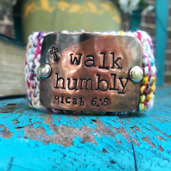 Custom Hand Stamped Copper Cuff Bracelet Christian Bracelet