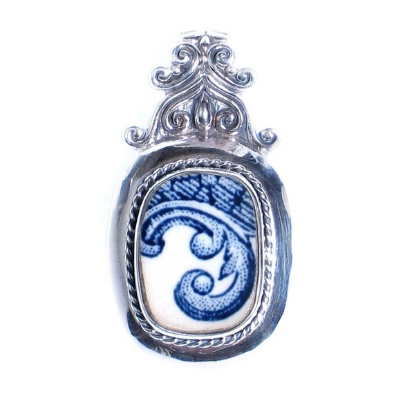 Broken China Jewelry Coaching Scenes Johnson Brothers