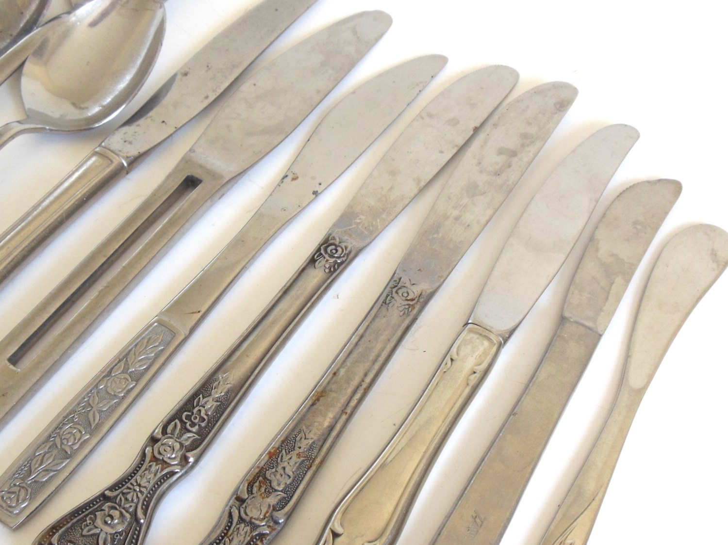 Scrap Silverware Lot Stainless Flatware Bulk for Crafts Spoons