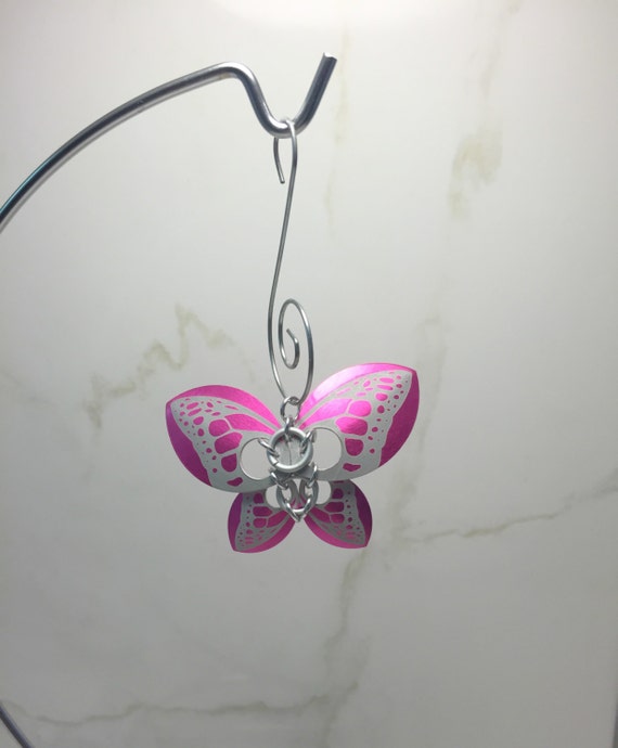 pink butterfly ornament christmas ornament metal butterfly pink butterfly ornament christmas ornament metal butterfly