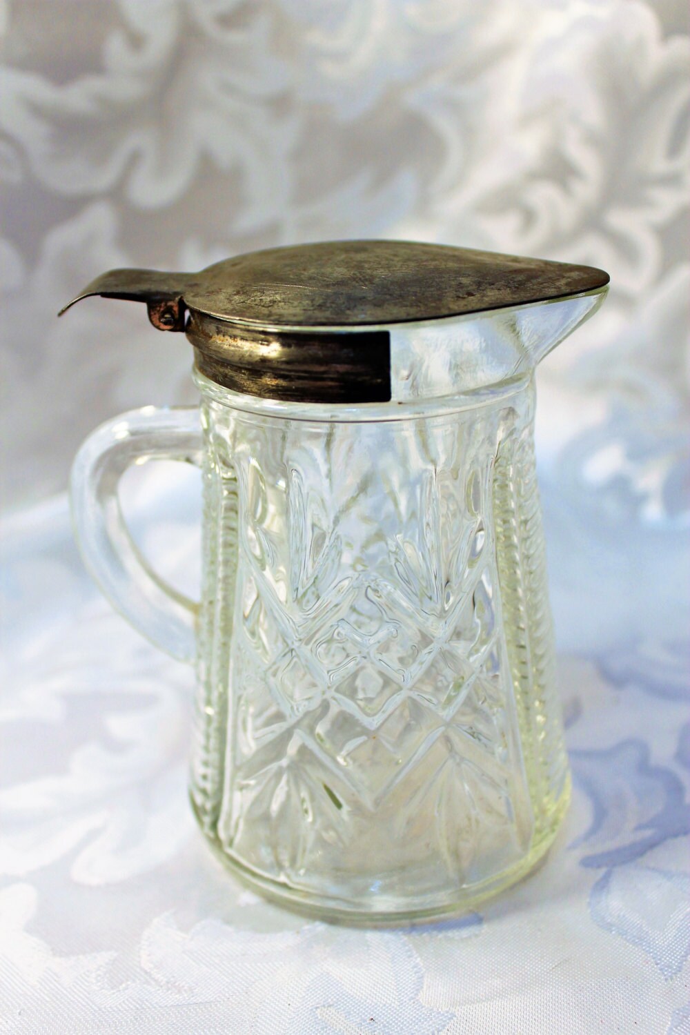 Antique Molasses Can/Syrup Dispenser/Cut Glass