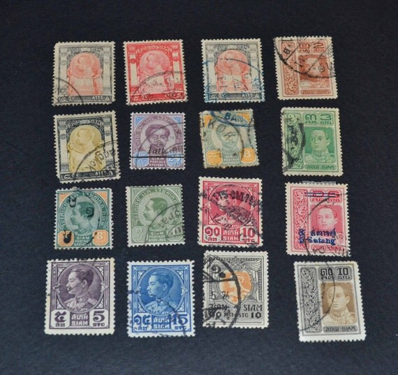 Very Rare 16 Thailand Siam stamps 1887 through 1928 CV