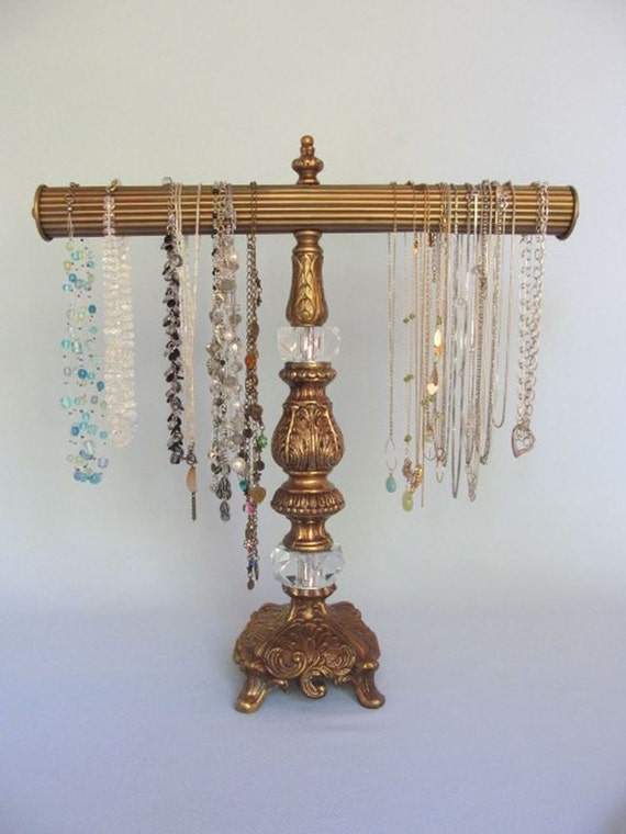 Boho Chic Jewelry Stand Necklace Display Hollywood Regency